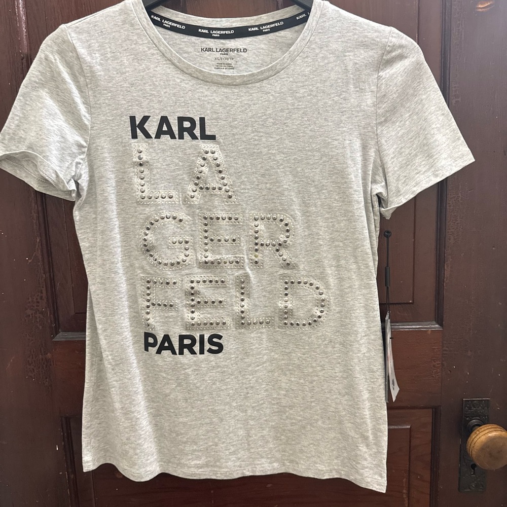 Karl Lagerfeld Paris Gray T-Shirt